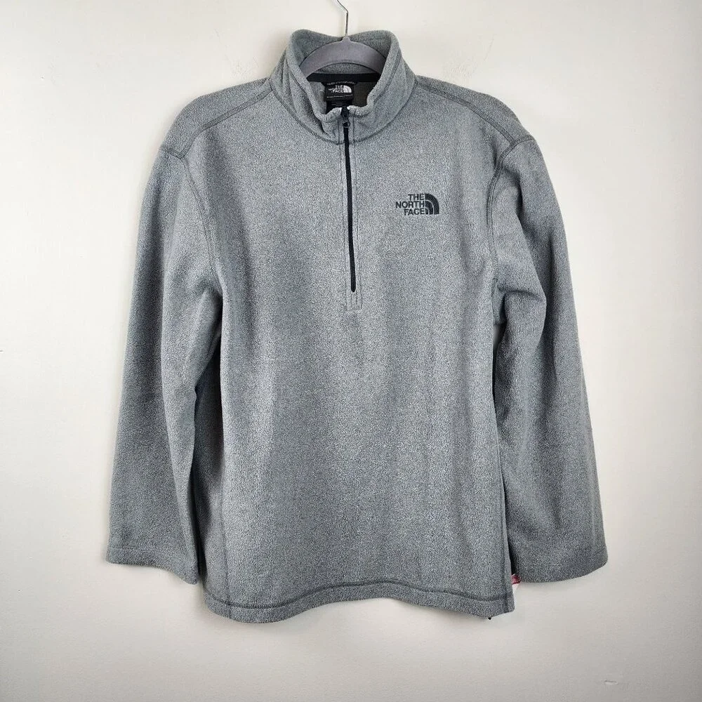 The North Face Men M Glacier 1/4 zip Fleece Pullover Gray